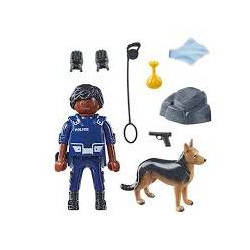 Playmobil - 71162 -  Policier avec chien de recherche.